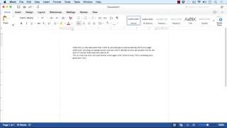 Learning Microsoft Word for Mac 2016 Tutorial | Entering Text Into A Word Document