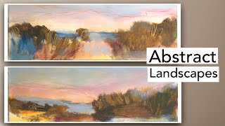 2 Abstract PANORAMIC Landscapes | Painting Demonstration