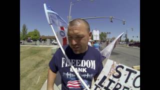 Ben Bergquam tells he story about how his sign got bloody at U.C Berkeley