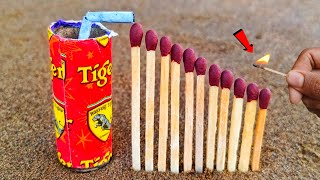 Chatar Patar Cracker vs Matches experiment | Fireworks Chain Reaction 😱