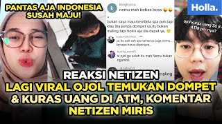 Reaksi Netizen Lagi Viral Ojol Temukan Dompet & Kuras Uang di ATM, Komentar Netizen Miris