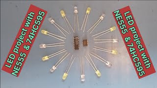 LED project with NE555 & 74HC595 #electronicprojects #electronic #led #ledproject