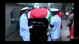 Mwai Kibaki's body leaves Lee Funeral Home to Parliament for viewing #ripkibaki #RIPPresidentKibaki