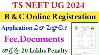 NEET UG 2024 | TELANGANA B & C APPLICATION PROCESS | VISION UPDATE