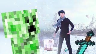 Minecraft in Real Life: Snowball Fight!