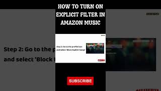 HOW TO TURN ON EXPLICIT FILTER IN AMAZON MUSIC #shortvideo #shorts #firetv #amazon