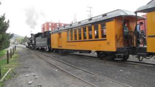 Locomotive 480 leaving Durango for Silverton