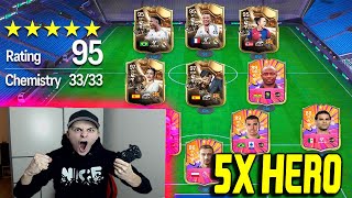 EA FC 25 (FIFA 25): WELTREKORD! 5x HEROS in FULL HERO 121 Rated FUT DRAFT Challenge! Ultimate Team