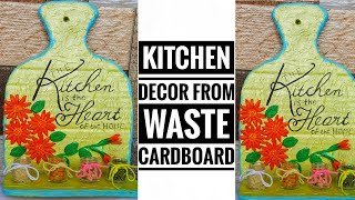 Easy Kitchen Decor From Waste Cardboard | Home Decor Ideas From Waste Materials