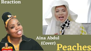 Aina Abdul- Peaches (Reaction) Justin Bieber ft. Daniel Caesar, Giveon cover