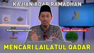 Kajian Adab Ramadhan: Kitab Maqashidu Shaum: Mencari Lailatul Qadar