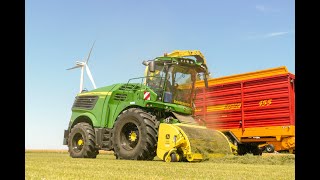 Gras hakselen/ gras chopping / loonbedrijf Vanvinckenroye/ John deere 9900i/ 2x john deere 6215