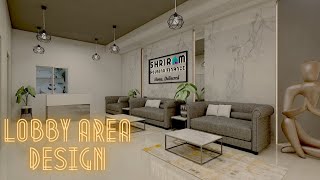 Lobby area design #shriram finance project #interiordesigner