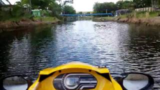 Riding Jet Ski Yamaha VXR 2013 through Miami canals.