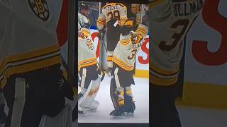 Ullmark and Swayman Goalie Hug Bruins win in OT 4-3!! 12/2/23