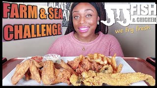 Farm and Sea Challenge | JJ Fish & Chicken Mukbang