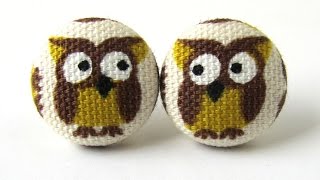 button earrings