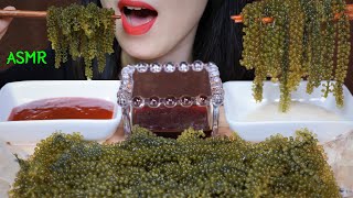 ASMR SEA GRAPES 💚 바다포도의 끝판왕 💚 海葡萄 💚 海ぶどう 咀嚼音 eating sounds