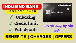 Legend Credit Card Unboxing | IndusInd Bank Credit Card | Credit Card Unboxing @ZJFinance