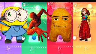 Minions vs Spiderman vs Gegagedigedagedago vs Miss Delight Tiles Hop EDM Rush