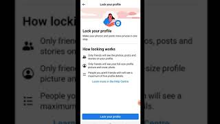 How to lock your profile section in facebook