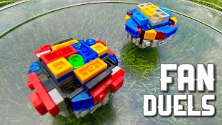 FAN DUEL: BeyCorner VS BlueSlimePlays | Lego Beyblade Battle | Ytastic