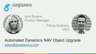 Webinar Simplanova NAV Upgrade Converters and Report Designer Online Demo