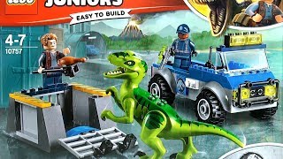 Jurassic World Lego Juniors Raptor Rescue Set 10757 - Lego Fallen Kingdom - Dinosaur Speed Build