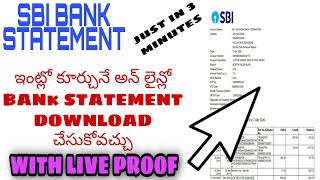 How to download SBI bank statement 2020 in telugu