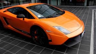 Lamborghini Gallardo LP570-4 Superleggera outside the Lamborghini factory in Sant'Agata Bolognese