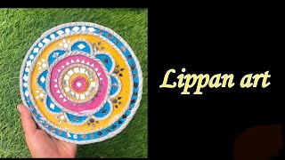 Lippan art | Simple lippan art using cake base | #diy #crafts