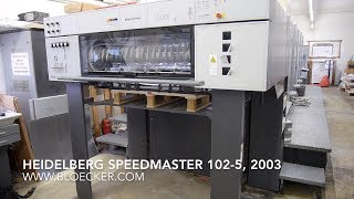 Heidelberg Speedmaster 102-5, year 2003