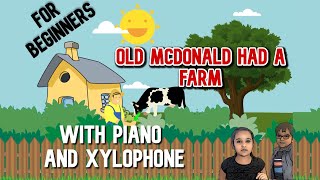 How to learn piano | piano tutorial easy slow beginner | Old MacDonald Had a Farm | nursery rhymes