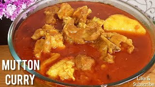 আলু দিয়ে খাসির মাংসের লাল ঝোল||Mutton Curry