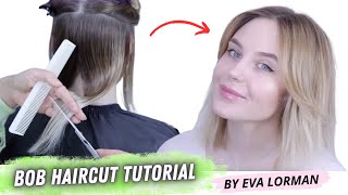 Bob Haircut Tutorial | How To Cut Curtain Bangs 2025 by Eva Lorman