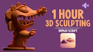 1 Hour of Relaxing 3D Sculpting on iPad Pro // 2024