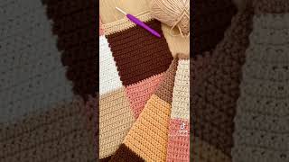 How to crochet the Mocha Sundae blanket #crochet #shorts #crochetfreepattern #crochetblanket