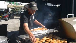 John Force Racing Chef prepares meal at U.S. Nationals