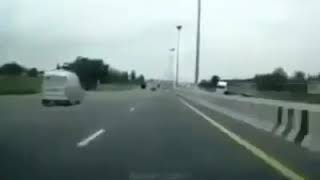 Lorry crashes sending driver flying!!!!