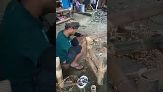 tutorial/proses pembuatan kursi bambu  kombinasi tali rotan..#kerajinanbambu