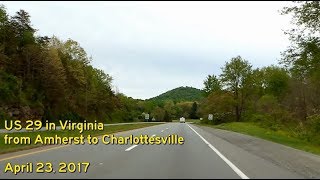 US 29 in Virginia - from Amherst to Charlottesville