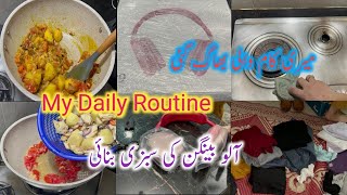 My Daily Routine | Allo Or Began Ki Sabzi | Ajj Bhut Ziada Kam Tha | lifeaccordingtome93