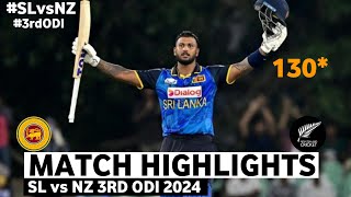 Sri Lanka vs New Zealand 3rd ODI Highlights 2024 | SL vs NZ 2024 | Sl vs NZ 3rd ODI Highlights 2024