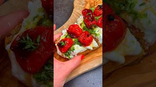 Garlic Caprese Burrata Bread: The Ultimate Gourmet Twist on Classic Bruschetta #food #cooking #short