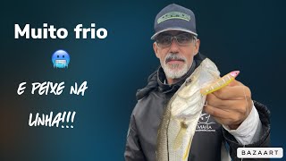 Muito frio e peixe na linha