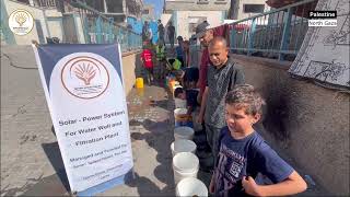 Installing Solar System (4) for Al-Shati Water Well in North Gaza.