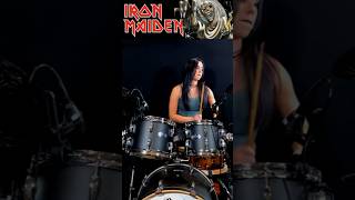 Number Of The Beast - Iron Maiden - Drum Short  #femaledrummer #drummergirl #drumcover #drums #short