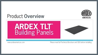 ARDEX TLT™ Building Panels - Product Overview