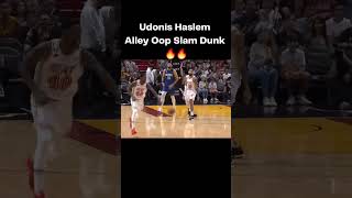 Udonis Haslem Final game in a regular season, an alley oop slam dunk 🔥🔥 #miamiheat #shorts