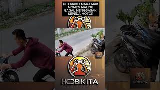 DITERIAKI EMAK-EMAKMOMEN MALINGGAGAL MENGGASAK SEPEDA MOTOR #cctv #kriminal #hobikita